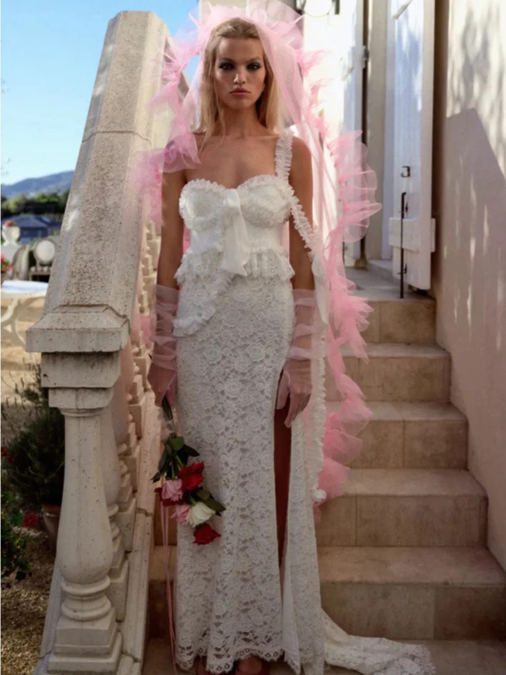 For Love & Lemons White Duchess Gown